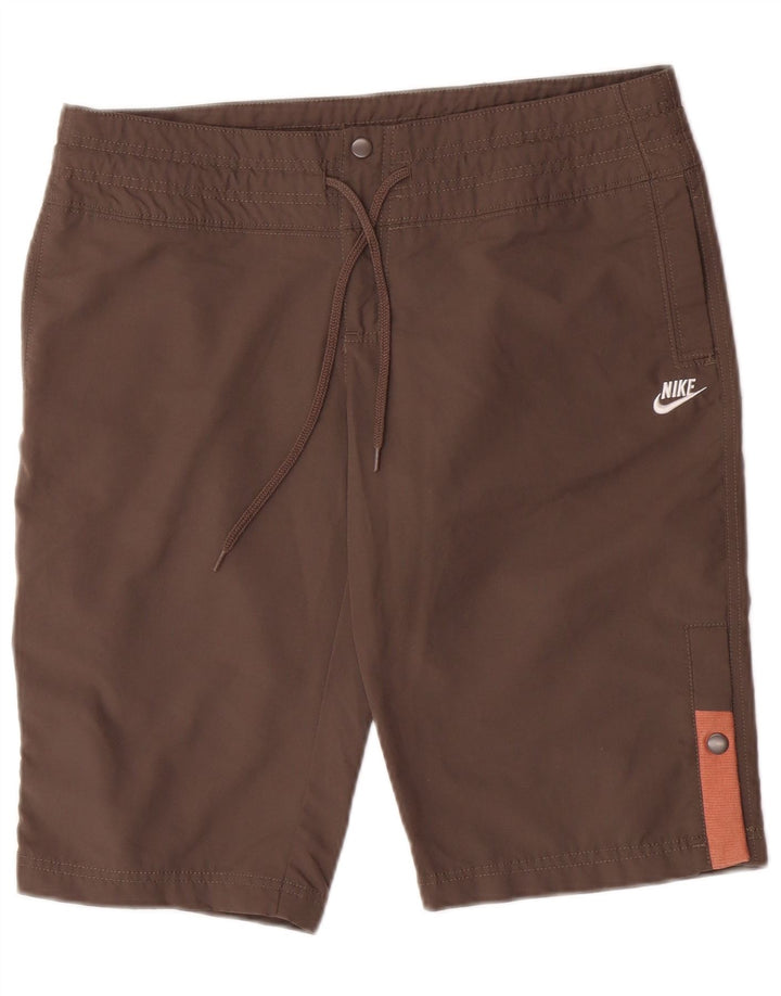 Γυναικείο σορτς chino Nike UK 8/10 Small W34 καφέ πολυεστέρας