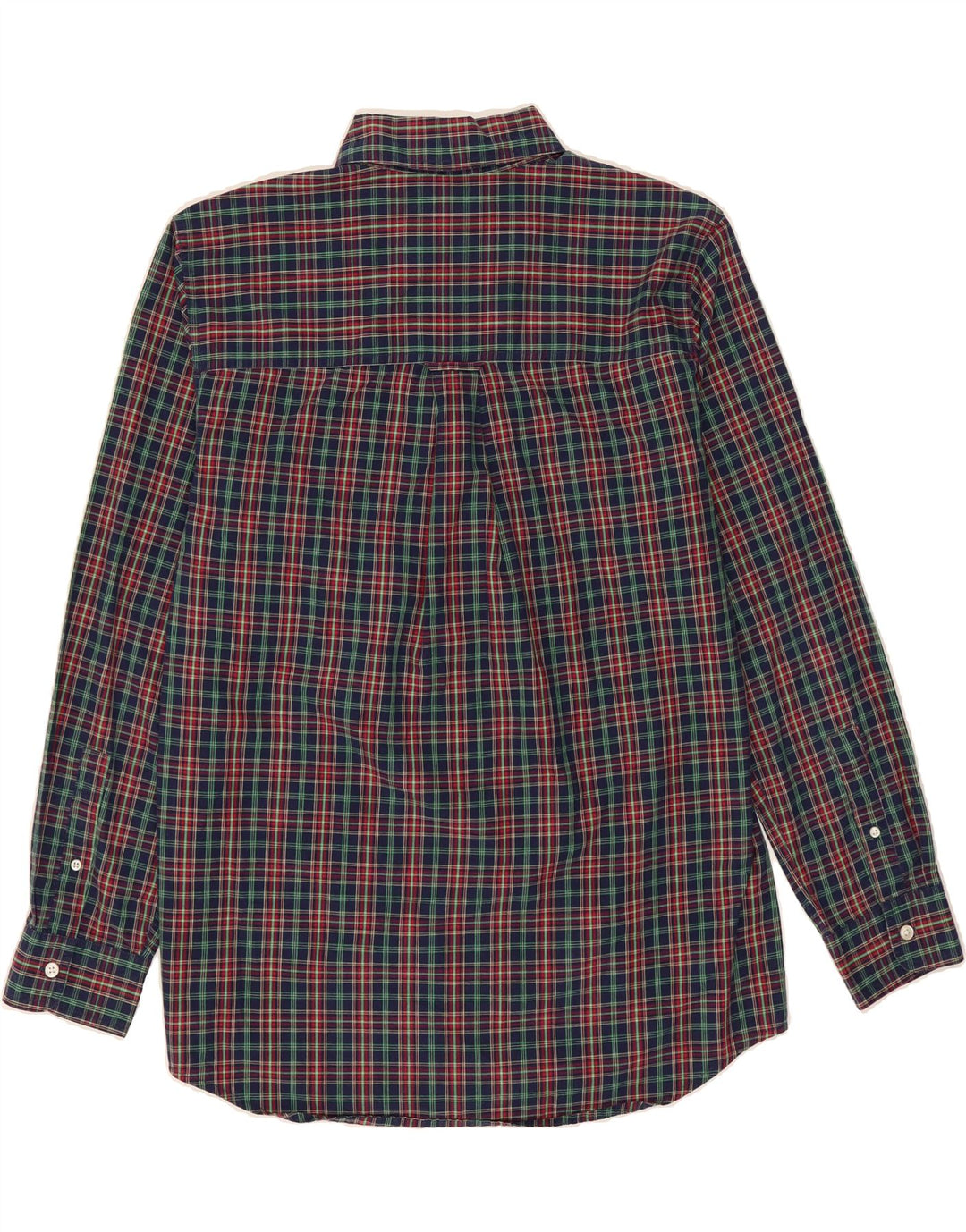 CHAPS Mens Easy Care Flannel Shirt Medium Navy Blue Check Cotton Vintage Chaps and Second-Hand Chaps from Messina Hembry 