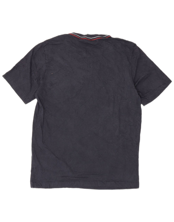 Ανδρικό γραφικό T-Shirt Adidas Top από μεσαίο μπλε ναυτικό βαμβακερό
