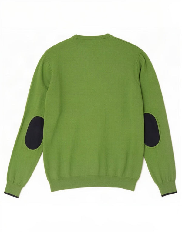 Armani Jeans Ανδρικό πουλόβερ με κανονική εφαρμογή Crew Neck Jumper 3XL πράσινο βαμβακερό