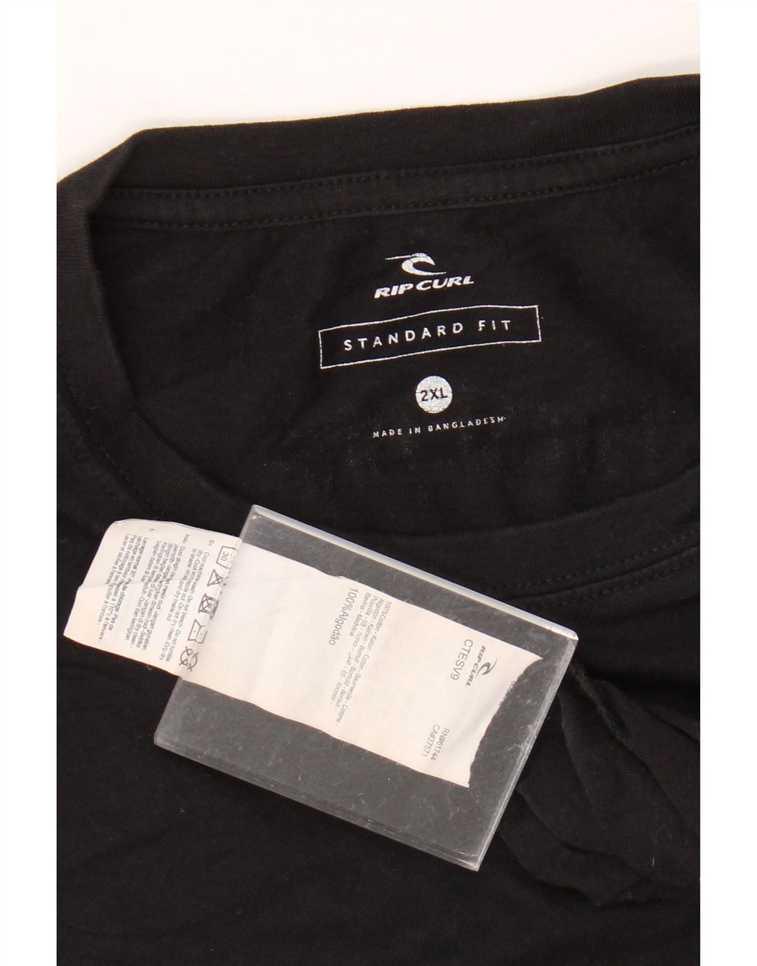 RIP CURL Ανδρικό T-Shirt Standard Fit Graphic Top 2XL Μαύρο βαμβακερό