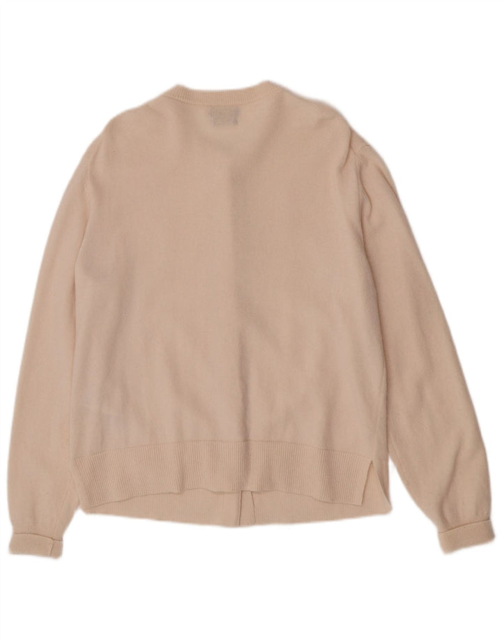 Massimo Dutti Γυναικείο πουλόβερ ζακέτα UK 14 Μεσαίο μπεζ μαλλί