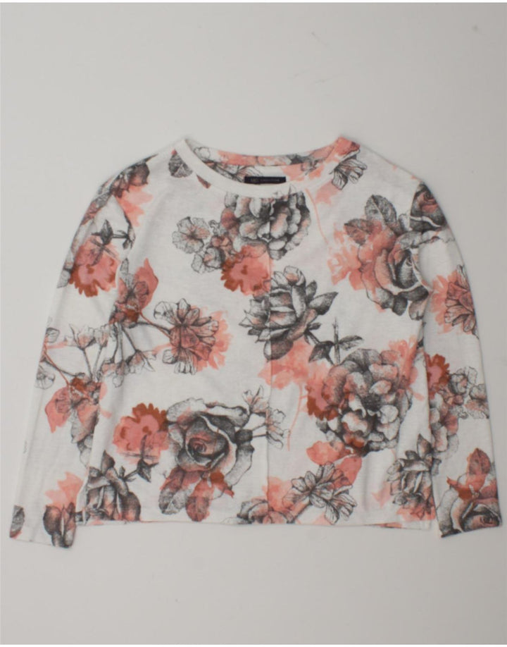 Marks & Spencer Γυναικείο υπερμεγέθη μακρυμάνικο UK 10 Small White Floral