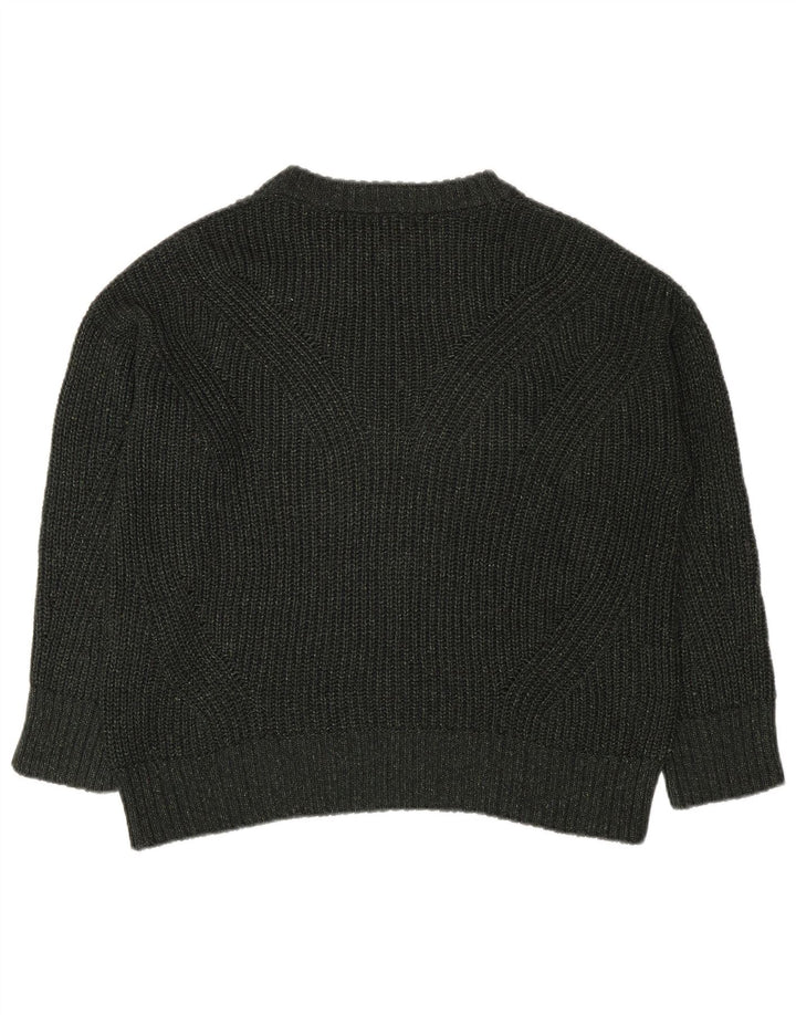 Massimo Dutti Γυναικείο πουλόβερ με λαιμόκοψη μεγάλου μεγέθους UK 14 Medium Khaki