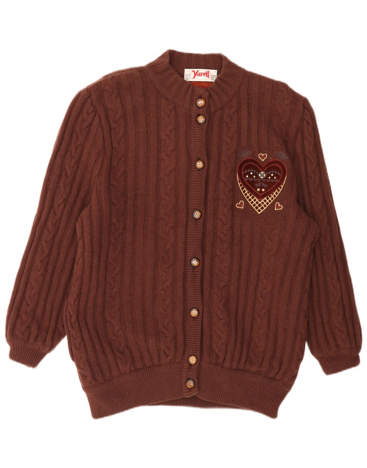 Γυναικείο πουλόβερ με ζακέτα Yarell UK 14 Large Brown