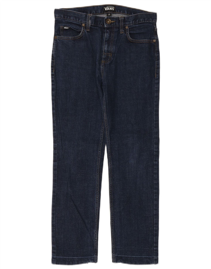 Vans Γυναικεία Straight Jeans W28 L26 Navy Blue Cotton