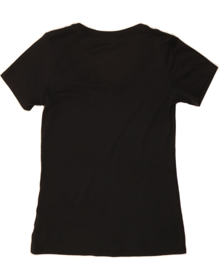 NIKE Womens Athletic Cut Graphic T-Shirt Top UK 10 Small Black Polyester Vintage Nike and Second-Hand Nike from Messina Hembry 