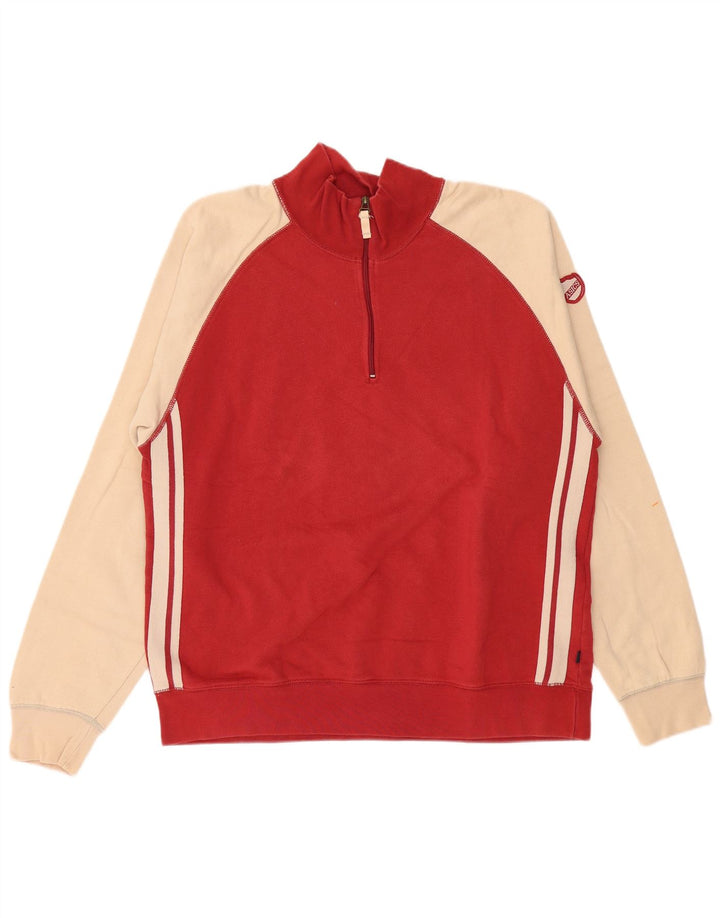 Ανδρικό φούτερ με φερμουάρ ASICS Jumper 2XL Κόκκινο βαμβακερό