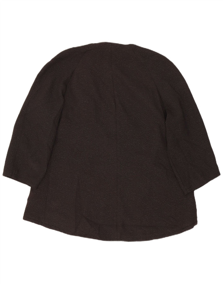 MARKS & SPENCER Γυναικείο μπουφάν 3/4 μανίκι ανοιχτό μπλέιζερ UK 10 μικρό μαύρο