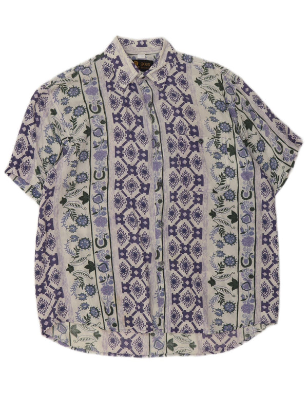 Ανδρικό κοντομάνικο πουκάμισο Vintage Μέγεθος 36 Small Purple Floral