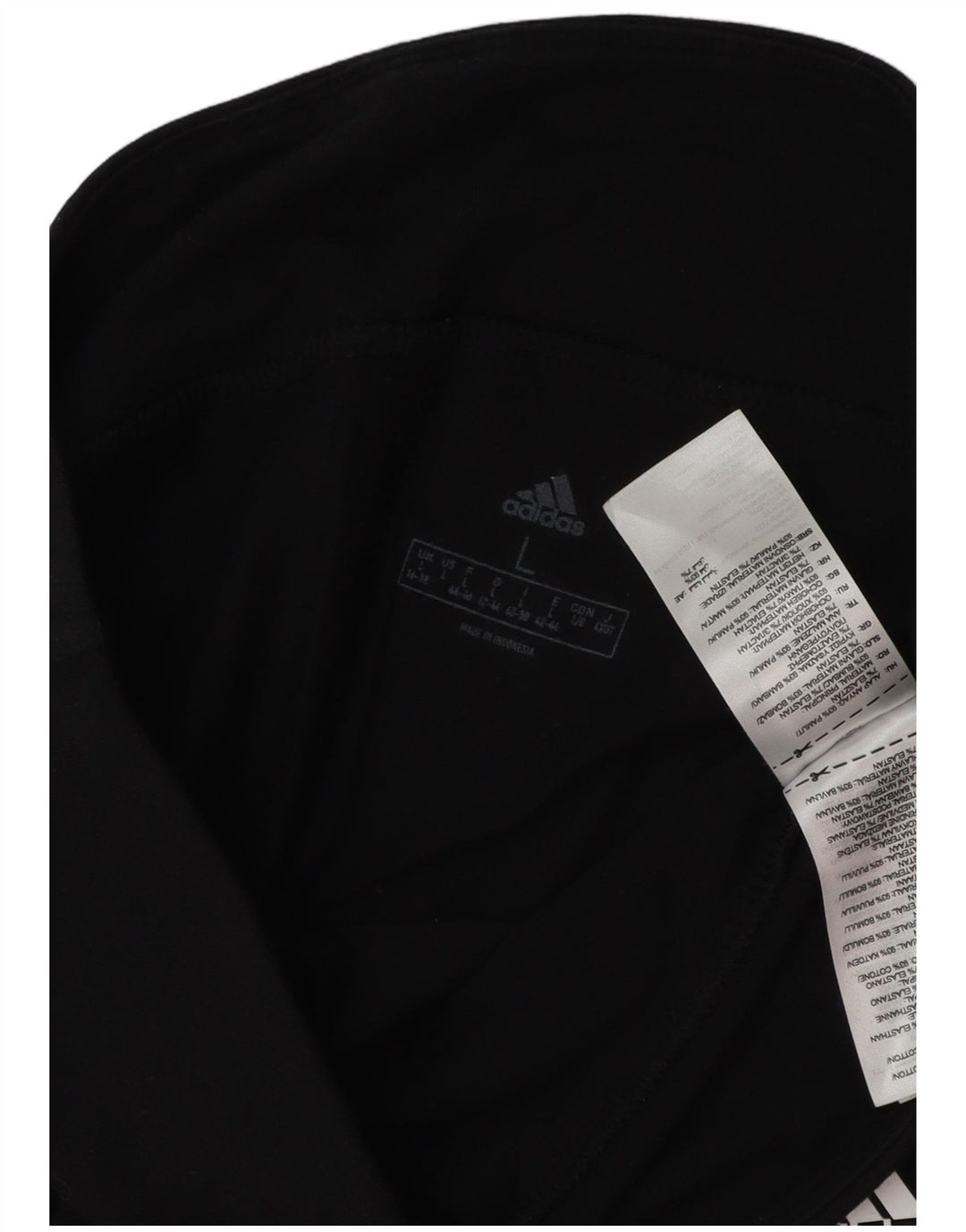 Γυναικείο γραφικό κολάν ADIDAS UK 16/18 μεγάλο μαύρο βαμβακερό