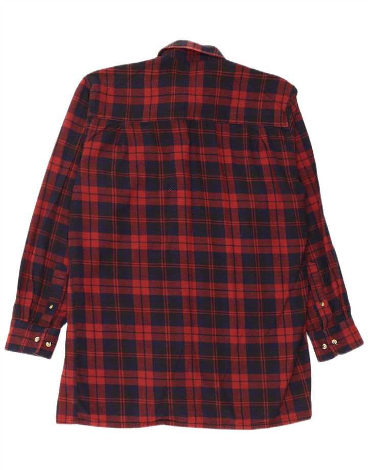 Ανδρικό φανελένιο πουκάμισο VINTAGE Comfort Fit Βαμβακερό μεσαίο μπορντό