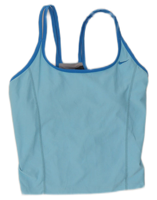 Γυναικείο γιλέκο Nike Dri Fit Crop Top US 4/6 Small Blue Colorblock Polyester