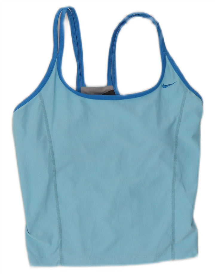 Γυναικείο γιλέκο Nike Dri Fit Crop Top US 4/6 Small Blue Colorblock Polyester