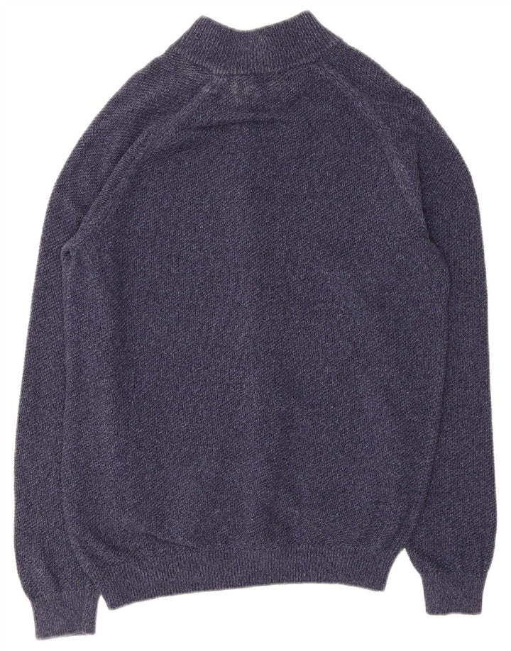 Ανδρικό πουλόβερ Massimo Dutti Ζακέτα Μεγάλο Ναυτικό Βαμβακερό