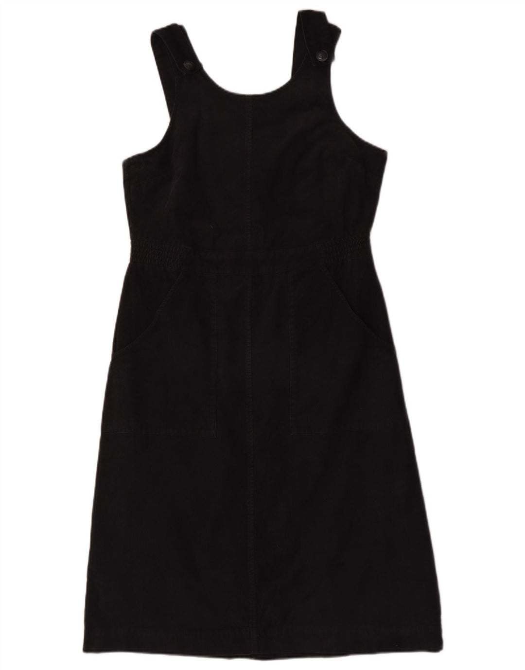 Seasalt Cornwall Γυναικείο φόρεμα Pinafore UK 12 μεσαίο μαύρο βαμβακερό