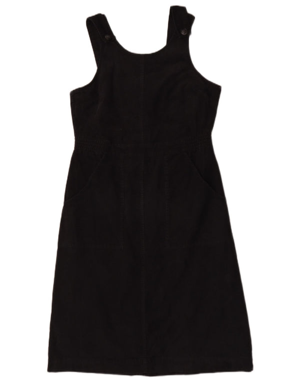 Seasalt Cornwall Γυναικείο φόρεμα Pinafore UK 12 μεσαίο μαύρο βαμβακερό