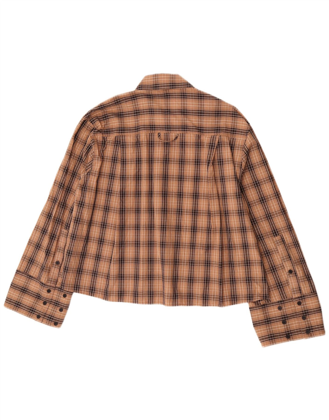 Zara Γυναικείο πουκάμισο Oversized UK 10 Small Brown Check Cotton