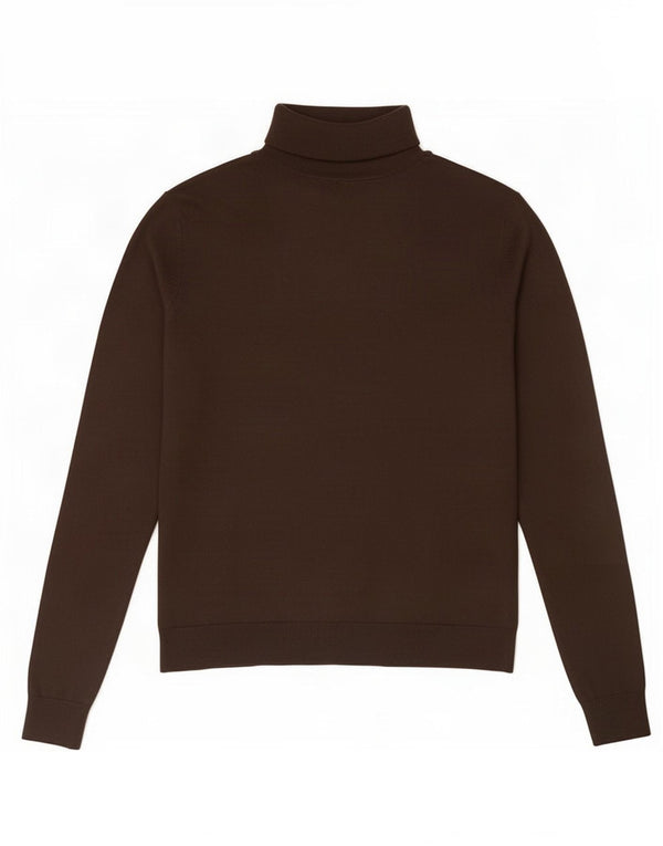 Marks & Spencer Γυναικείο πουλόβερ με ρολό λαιμόκοψη UK 20 2XL καφέ βισκόζη