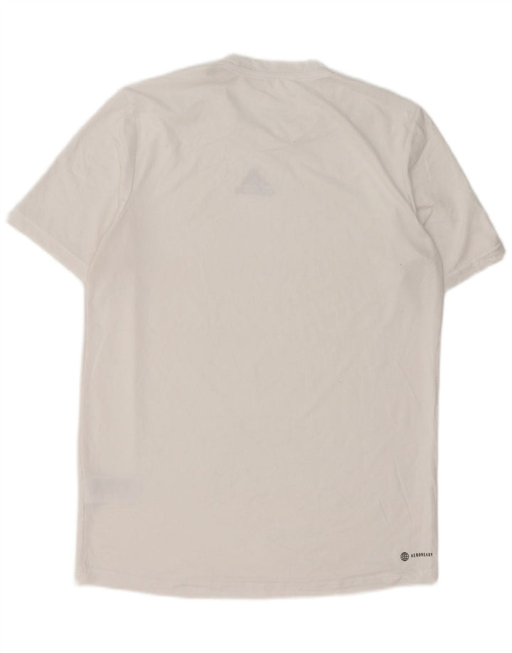 Adidas Ανδρικό T-Shirt Aeroready Top Small White Polyester