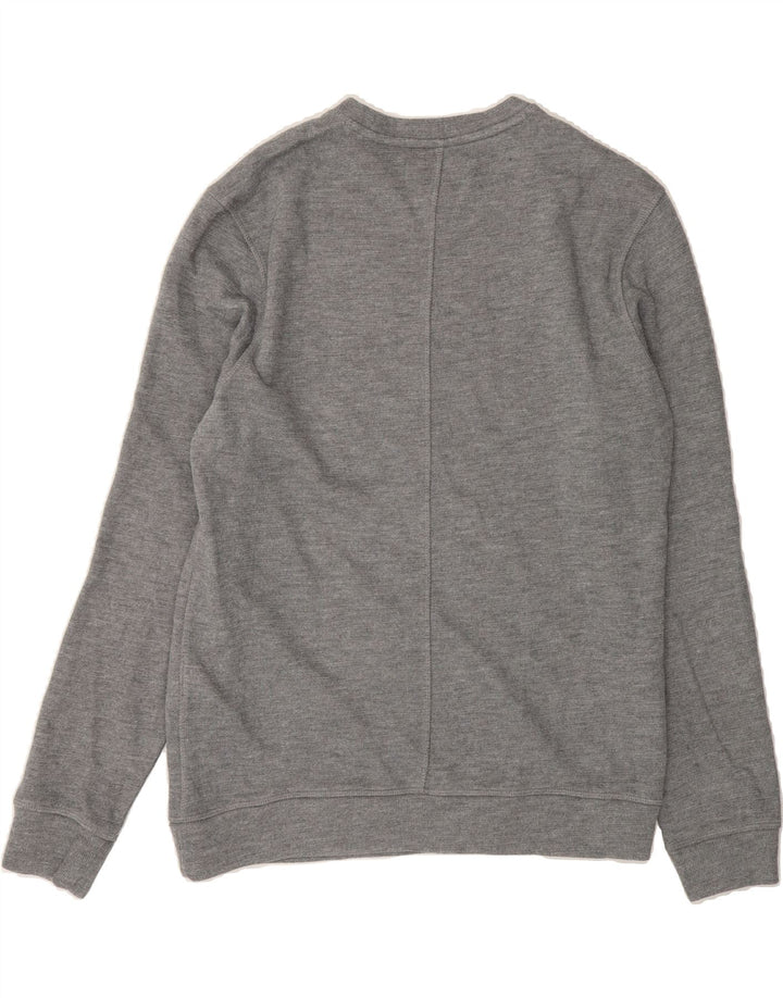 ALL SAINTS Mens Crew Neck Jumper Sweater Small Grey Acrylic Vintage All Saints and Second-Hand All Saints from Messina Hembry 