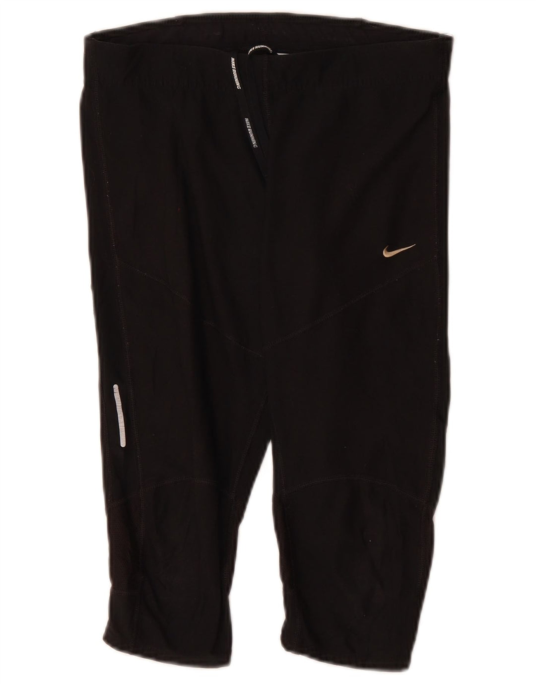 Γυναικεία NIKE Dri Fit Capri φόρμα παντελόνια UK 12 μεσαίου μαύρου πολυεστέρα