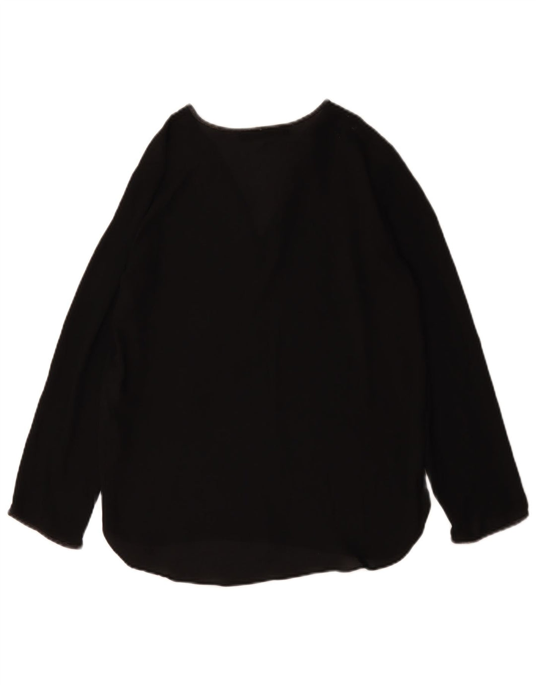 Zara Γυναικείο τοπ μακρυμάνικο UK 10 Small Black Polyester
