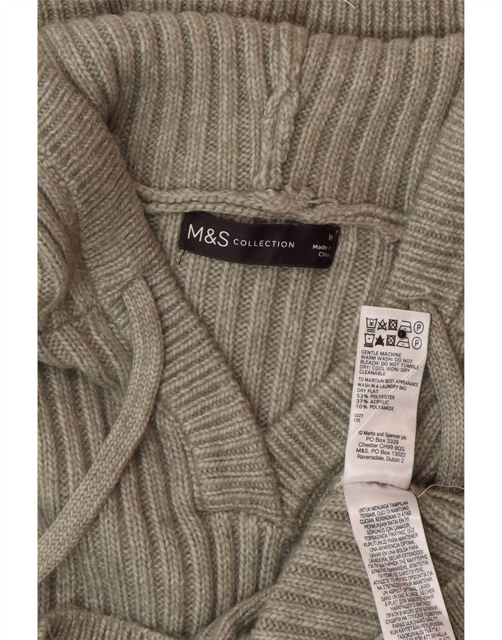 Marks & Spencer Γυναικείο πουλόβερ με κουκούλα UK 14 Μεσαίο Πράσινο Πολυεστέρα