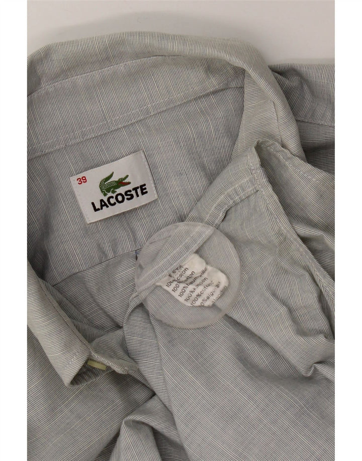 Ανδρικό πουκάμισο Lacoste Μέγεθος 39 Γκρι βαμβακερό