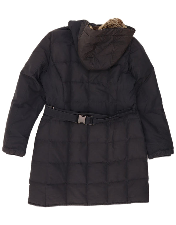 WOOLRICH Γυναικείο παλτό με κουκούλα UK 18 XL Navy Blue Polyester