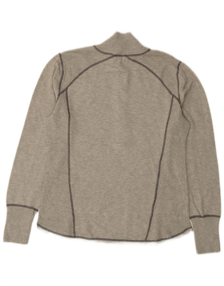 EDDIE BAUER Γυναικείο πουλόβερ με φερμουάρ UK 18 XL Γκρι πολυεστέρας