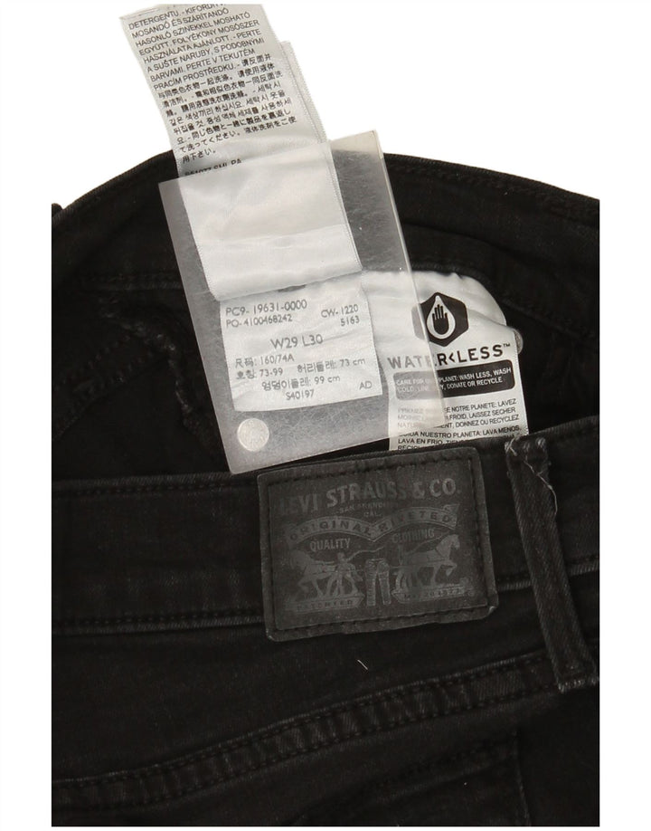 Levi's Womens 314 Shaping Straight Jeans W29 L30 Μαύρο βαμβακερό