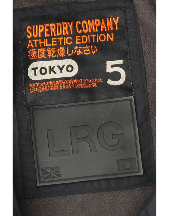 Superdry Ανδρικό μπουφάν με κουκούλα UK 40 Large Navy Blue Nylon