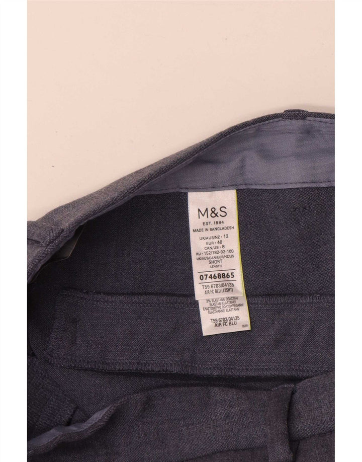 Marks & Spencer Γυναικεία Bootcut παντελόνι Chino UK 12 Medium W30 L29 Blue