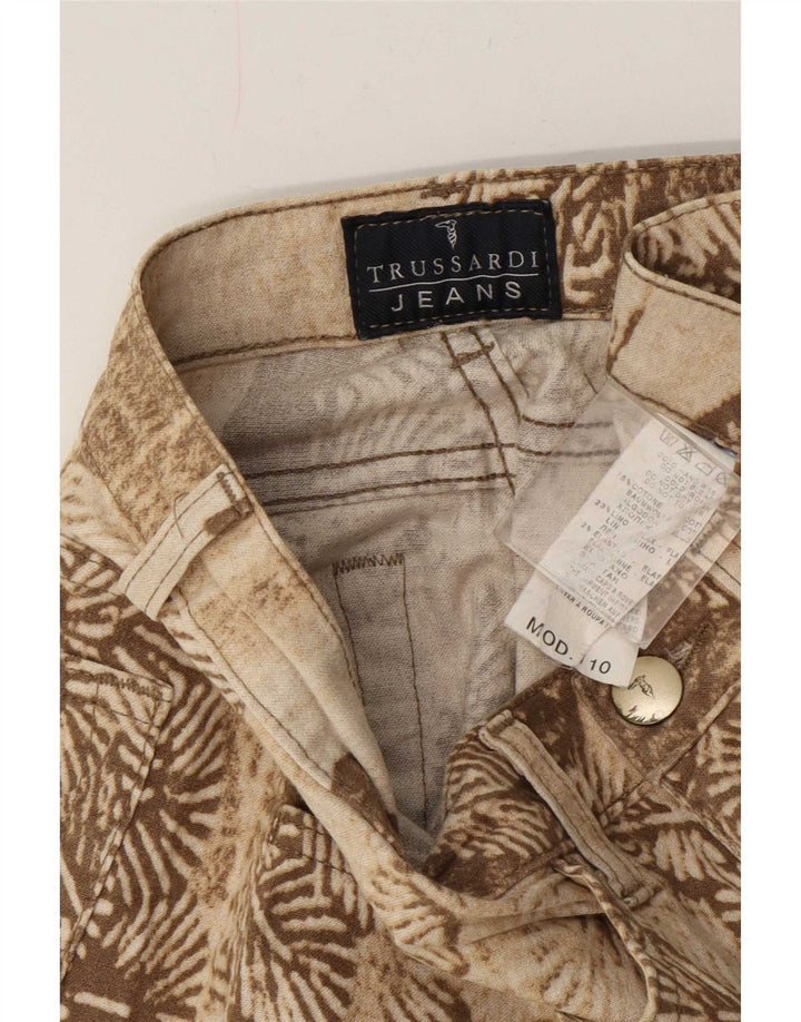 Γυναικείο ίσιο casual παντελόνι Trussardi Abstract Pattern W26 L31 Beige