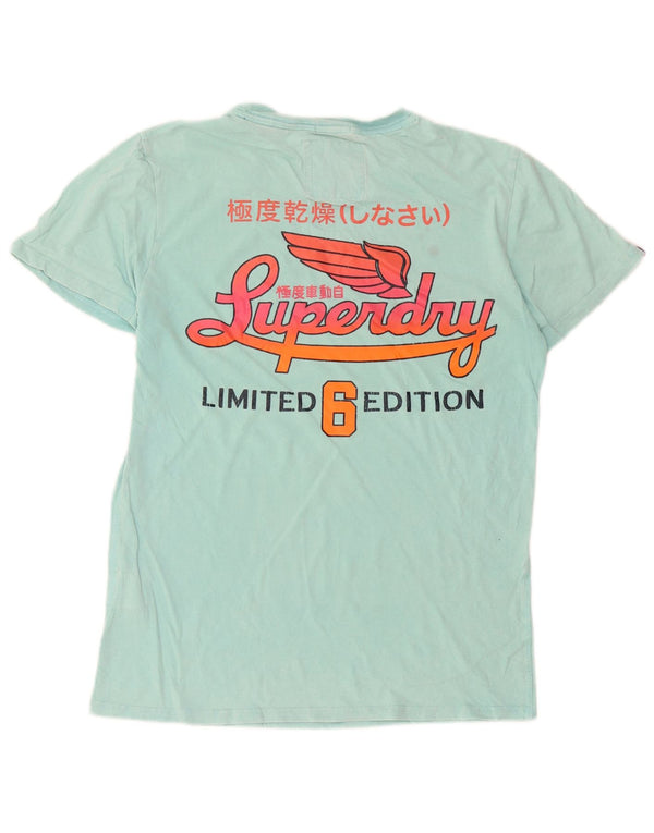 Ανδρικό γραφικό μπλουζάκι Superdry Τοπ Μικρό Τυρκουάζ Βαμβακερό