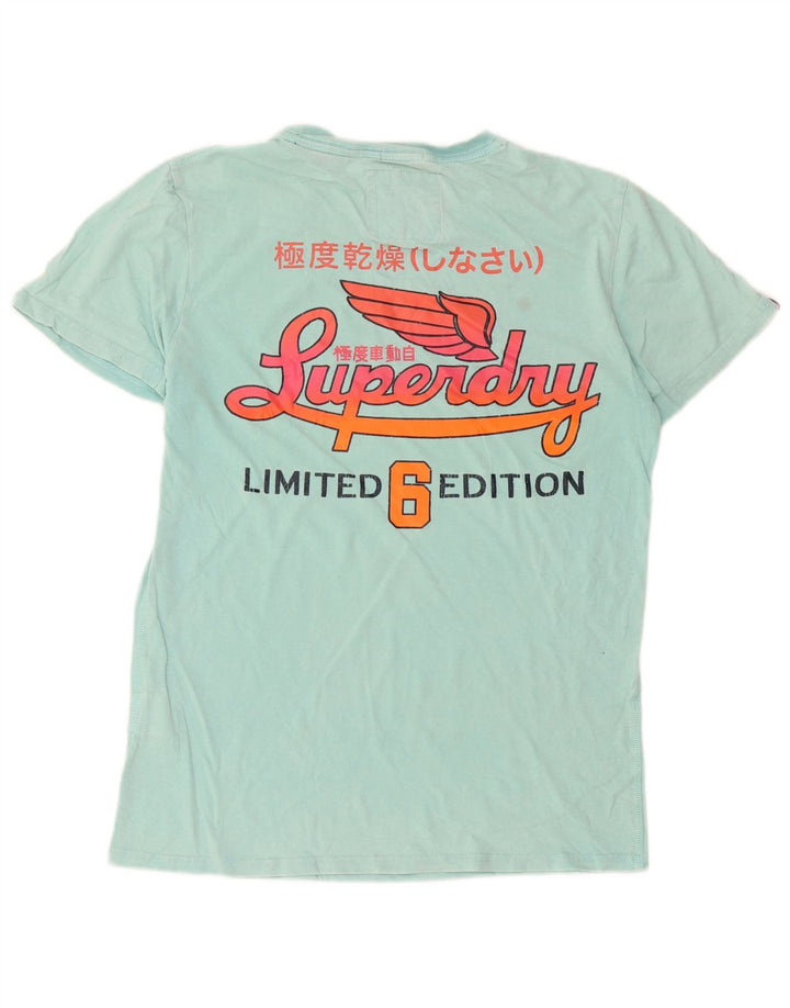 Ανδρικό γραφικό μπλουζάκι Superdry Τοπ Μικρό Τυρκουάζ Βαμβακερό