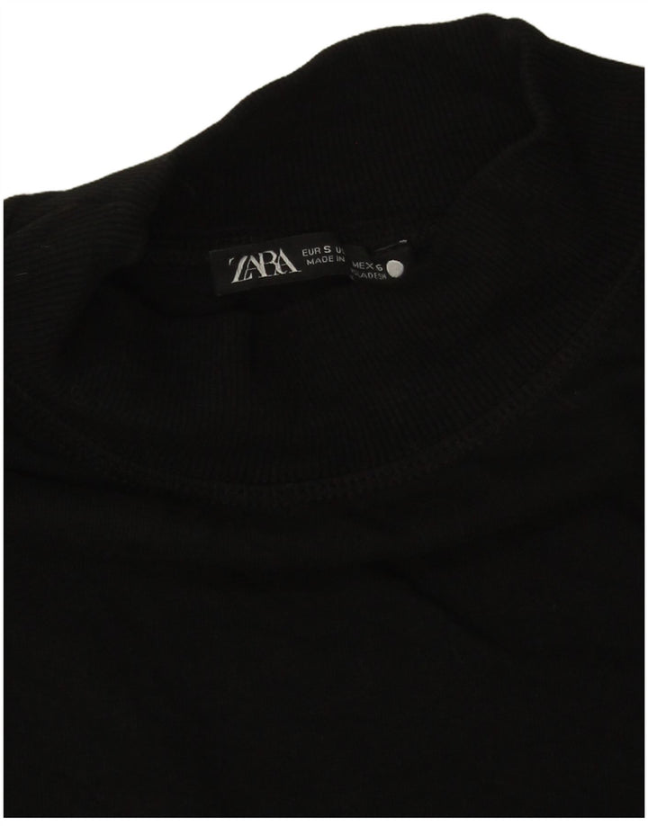 Zara Γυναικείο T-Shirt Top UK 10 Small Black
