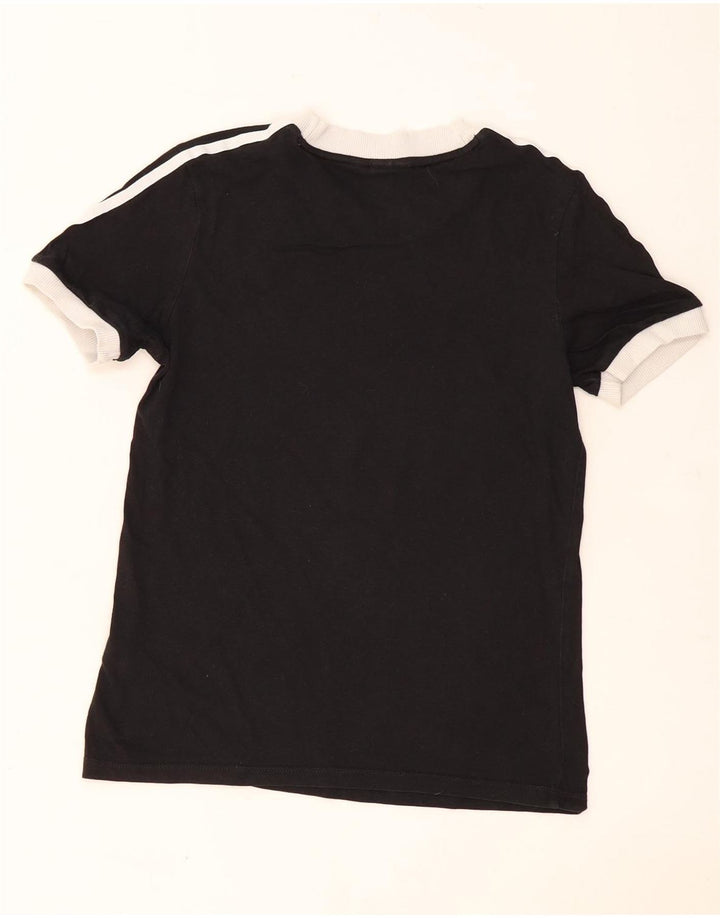 Γυναικείο T-Shirt Adidas Top UK 8 Small μαύρο βαμβακερό