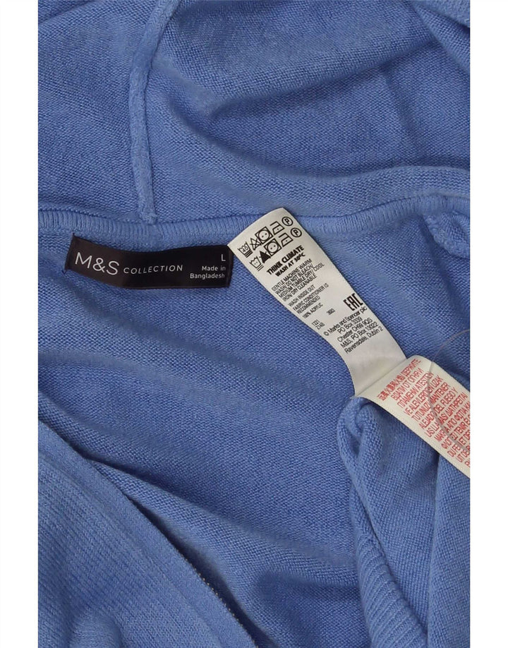 Ανδρικό πουλόβερ ζακέτα με κουκούλα Marks & Spencer Μεγάλο Μπλε Ακρυλικό