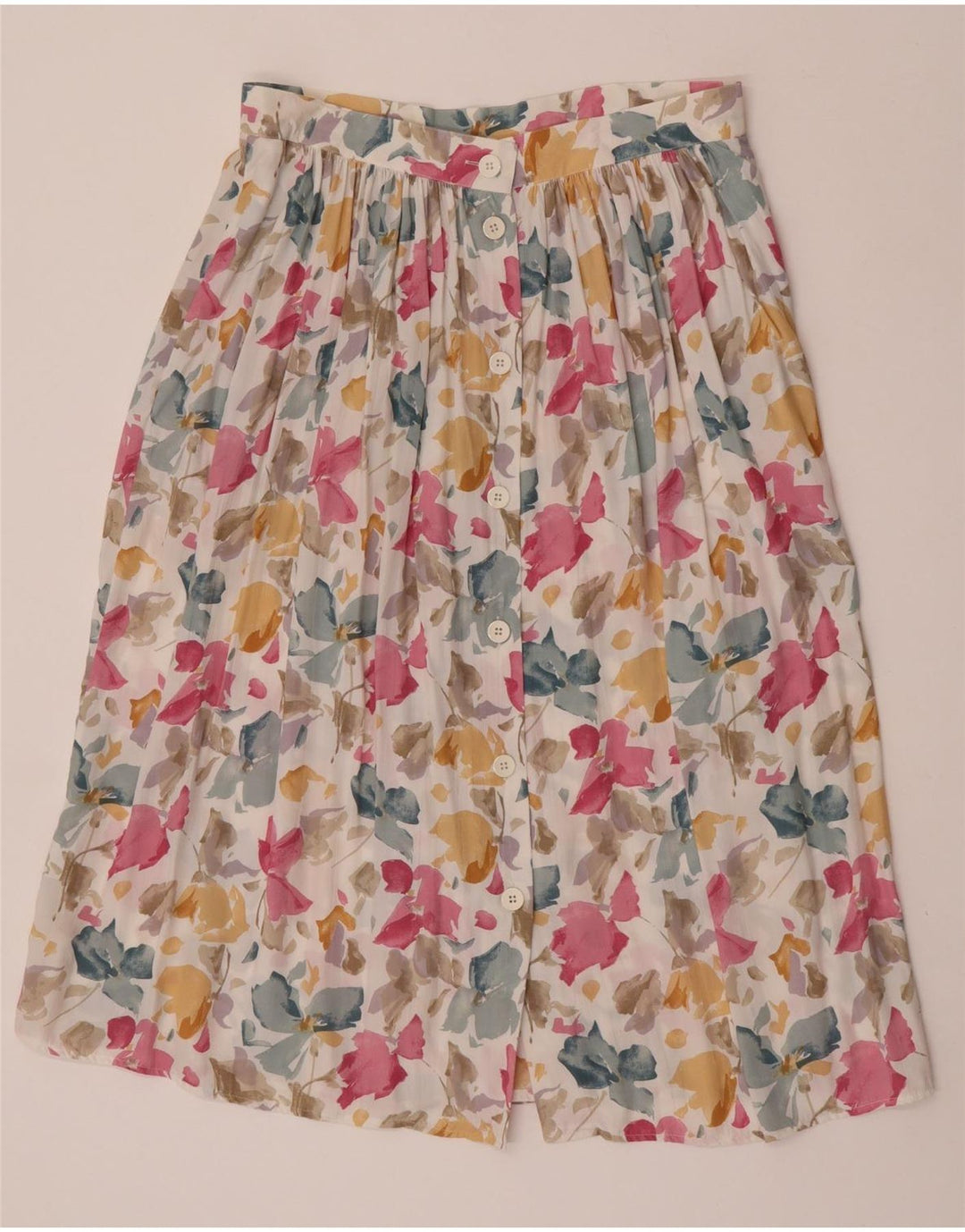 Vintage γυναικεία φούστα IT 44 Medium W31 πολύχρωμη φλοράλ βισκόζη