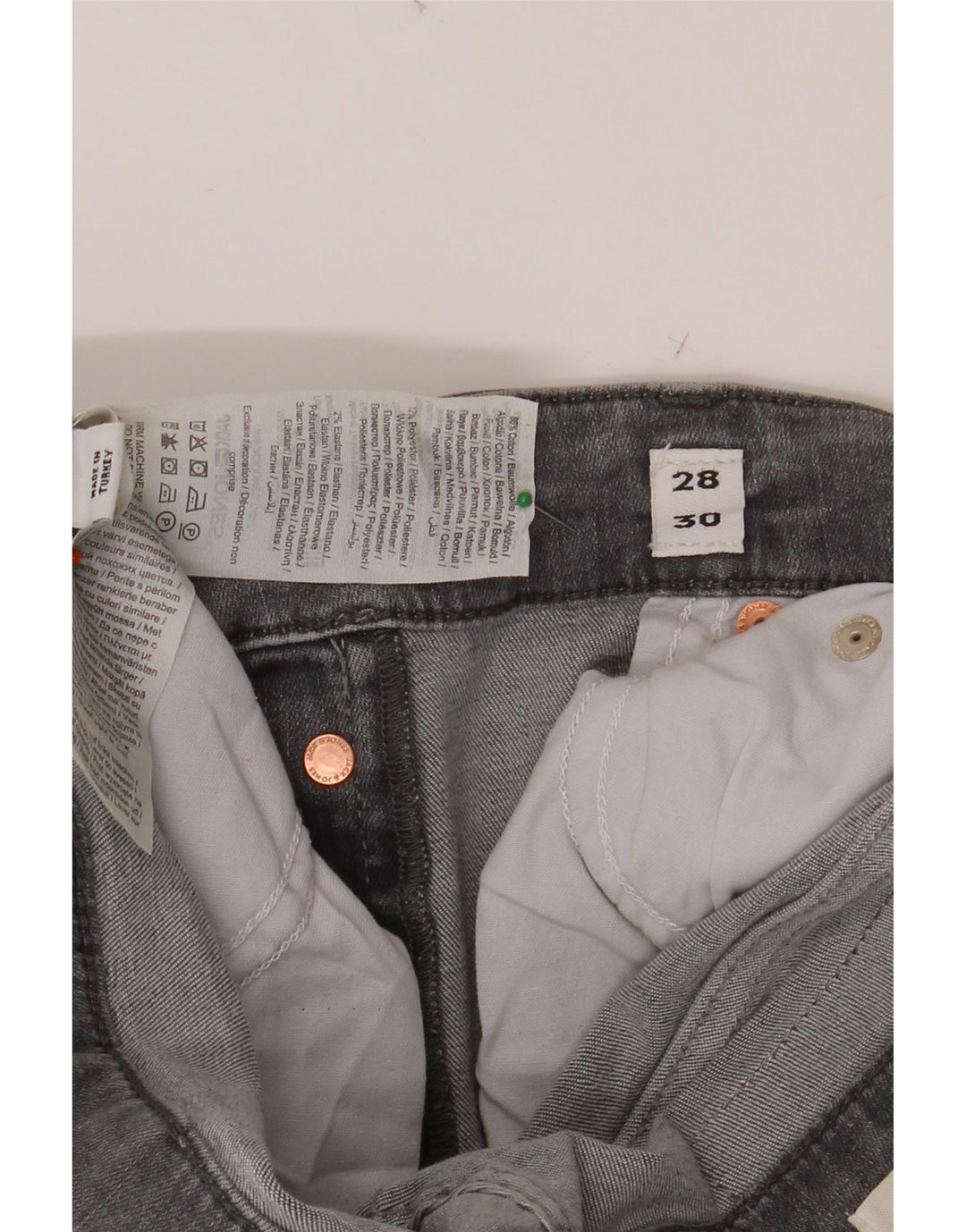 JACK & JONES Ανδρικό Slim Jeans W28 L30 Γκρι βαμβακερό