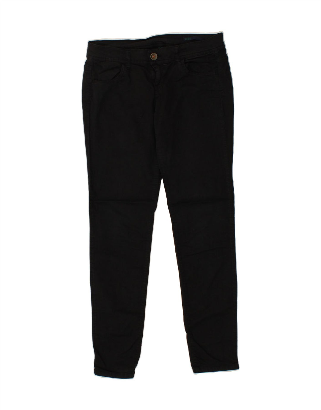 BENETTON Womens Slim Jeans W30 L30 Black Cotton Vintage Benetton and Second-Hand Benetton from Messina Hembry 