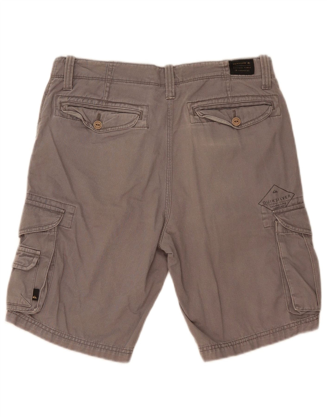 Ανδρικό σορτς Cargo με ίσια εφαρμογή Quiksilver W30 Βαμβακερό μεσαίο γκρι