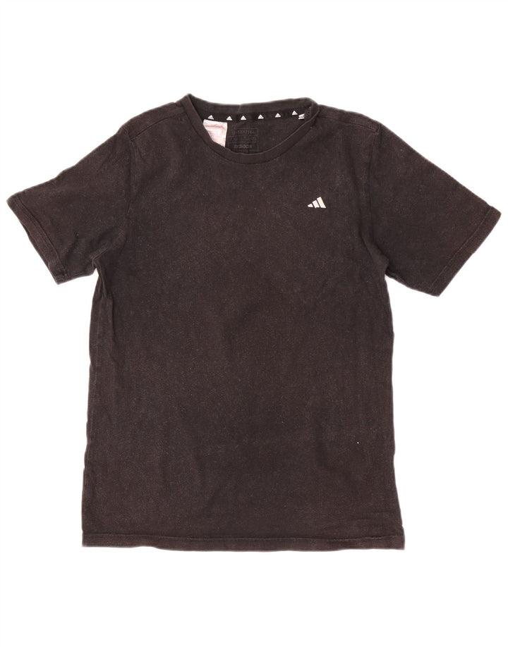 Adidas Boys T-Shirt Top 13-14 Years Μαύρο