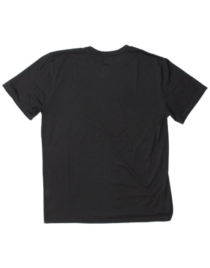 Ανδρικό γραφικό μπλουζάκι Nike Dri Fit, μαύρο πολυεστέρα