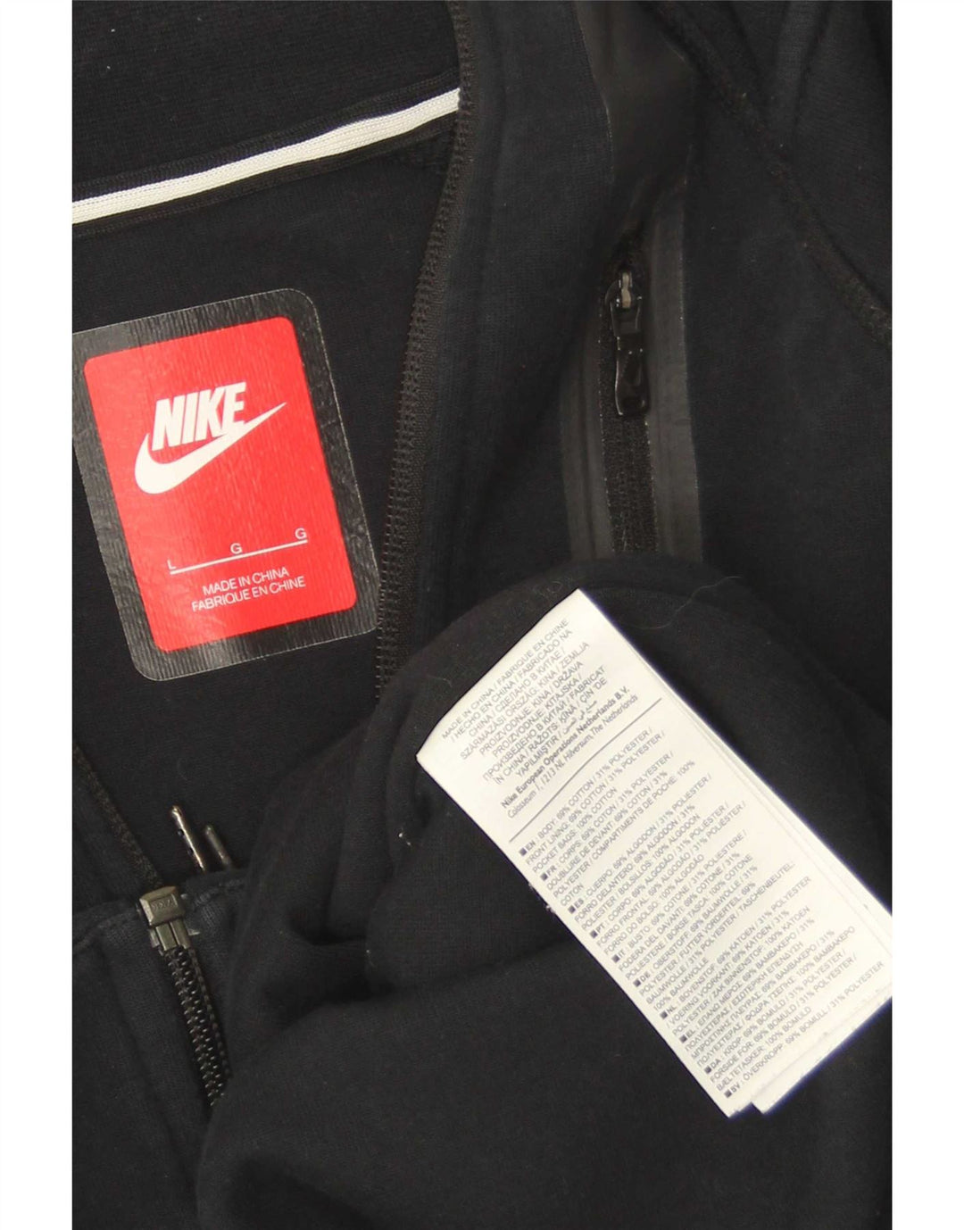 Γυναικεία φόρμα Nike Top Jacket UK 14 Large μαύρο βαμβακερό