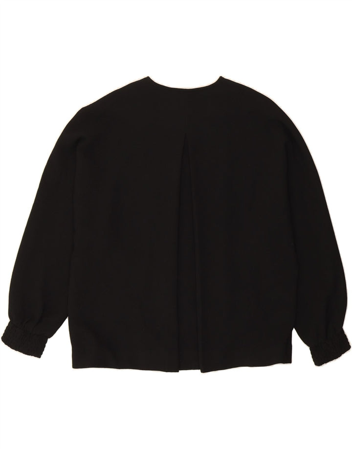 BENETTON Womens Oversized Bomber Jacket UK 10 Small Black Polyester Vintage Benetton and Second-Hand Benetton from Messina Hembry 