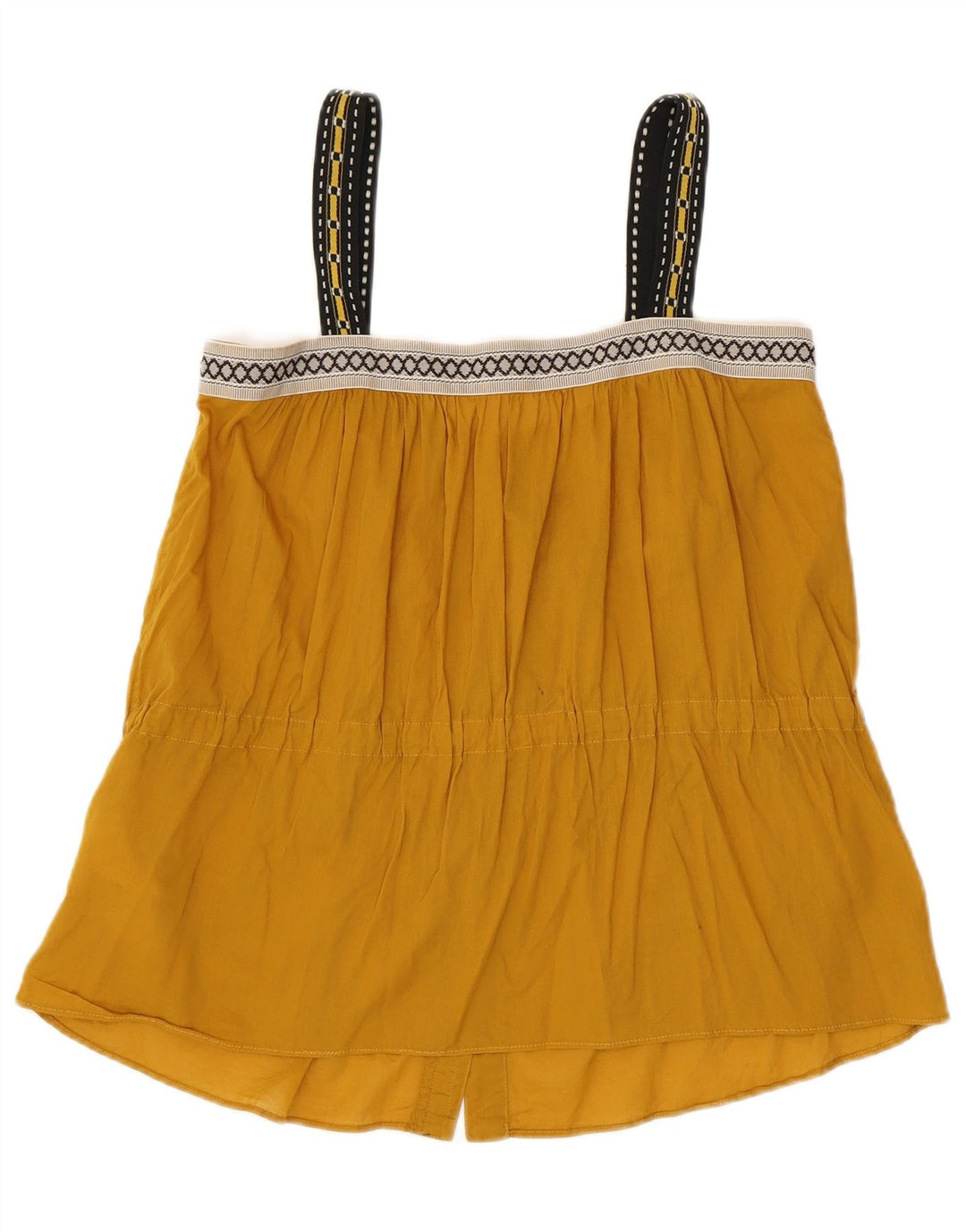 Marlboro Classics Γυναικείο Crop Cami Top EU 38 Μεσαίο κίτρινο γεωμετρικό βαμβάκι