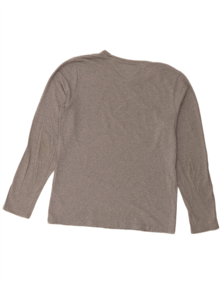 Tommy Hilfiger Ανδρική λεπτή μπλούζα με μακρυμάνικο μεγάλο γκρι βαμβάκι